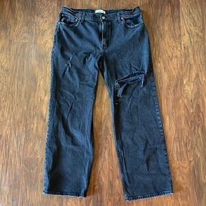Abercrombie & Fitch Ripped Black Jeans